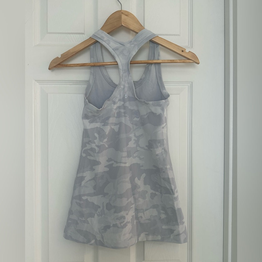 Women's Lululemon Grey Camo Racerback Tank Top - Size XS