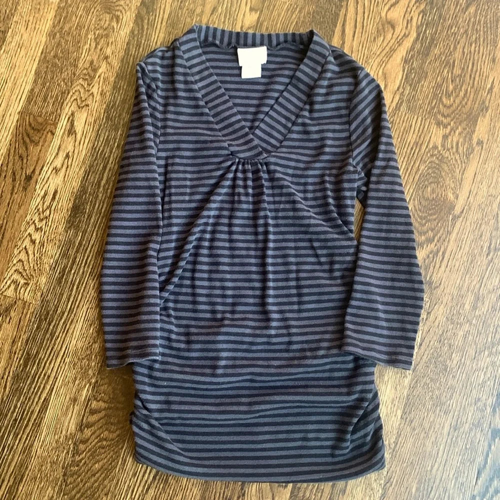 #151 - Oh Baby Maternity Striped Top - Women's Small