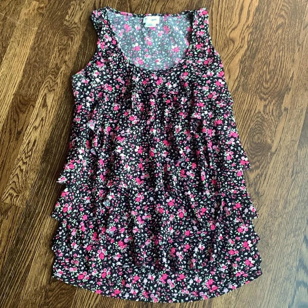 #151 - Motherhood Maternity Ruffled Floral Top - Small