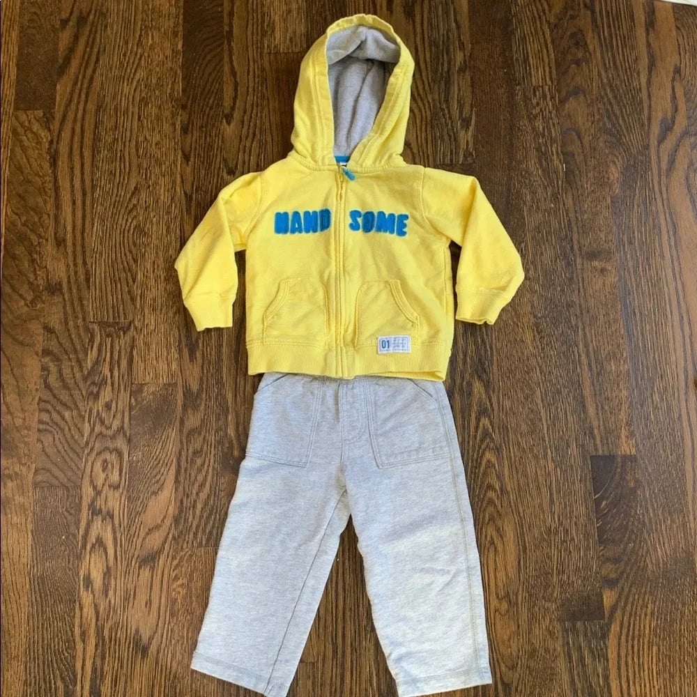 #151 - Carter's Hoodie and Gray Pants Set - Boys 18mo