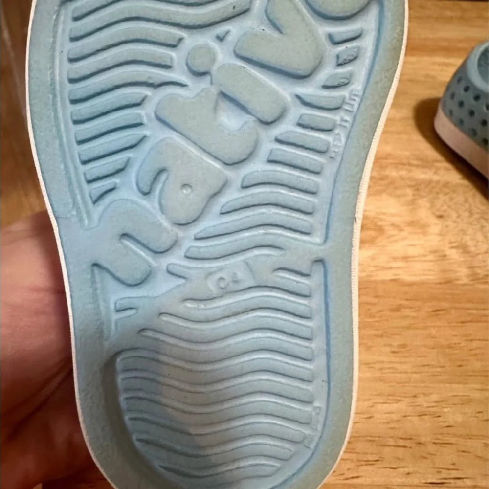 Boy's Native Jefferson Kids Slip-On Shoes Blue (C4) – Lightweight Waterproof Sneakers
