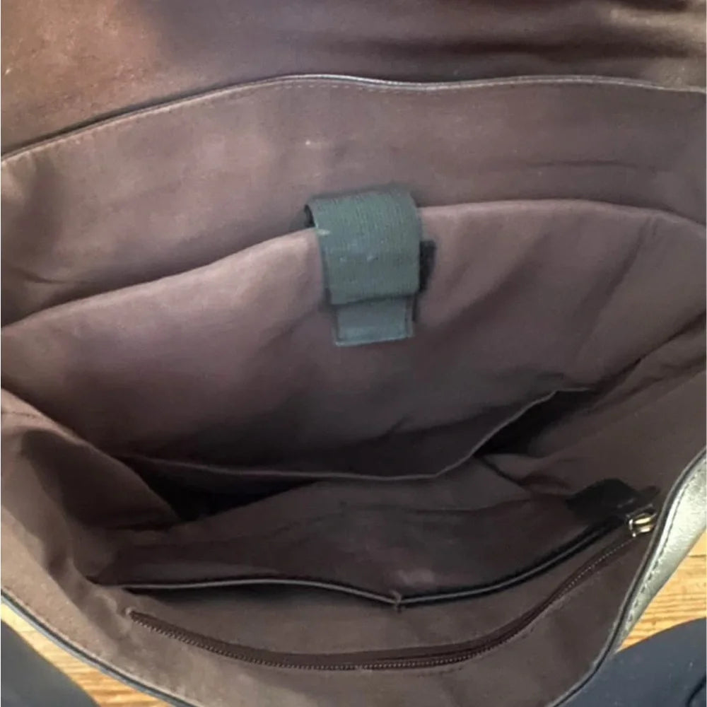Women's Black Faux Leather Backpack