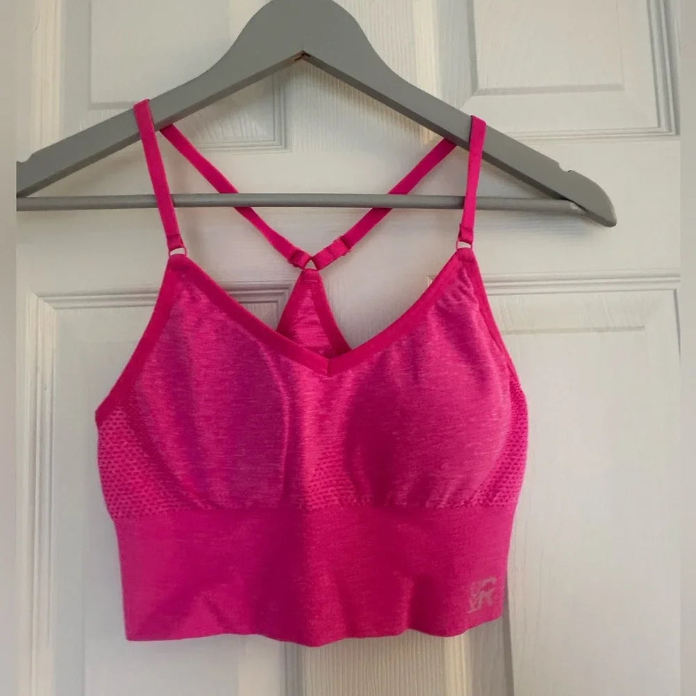 Women's Kenneth Cole Reaction Activewear Pink Seamless Sports Bra – Size Small
