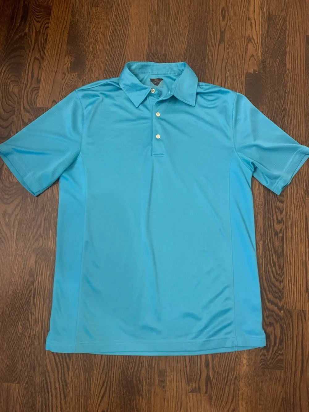 #151 - Greg Norman Men's Performance Polo Shirt - Bright Aqua Blue - Men's Medium
