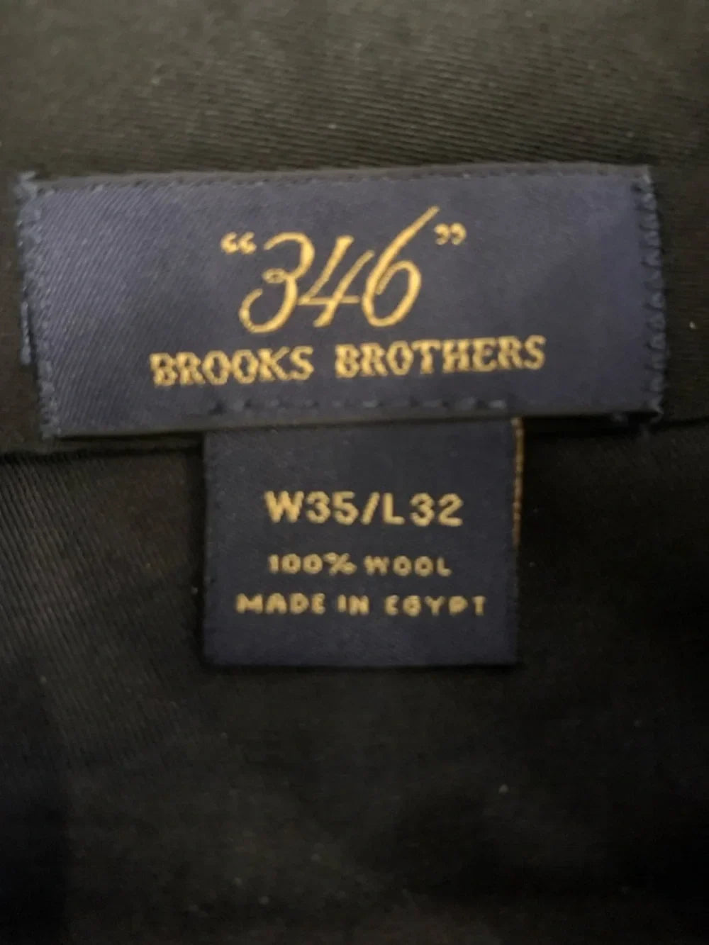 #151 - Brooks Brothers Men's Classic "346" Black Dress Pants W35/L32