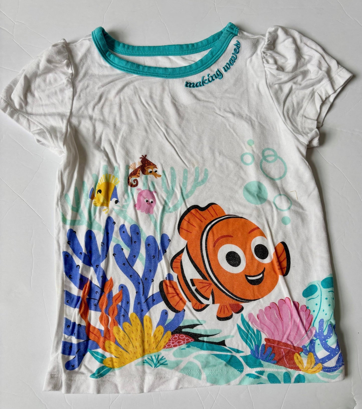 #43 Little Sleepies Play Nemo Tee Girls 3T VGUC