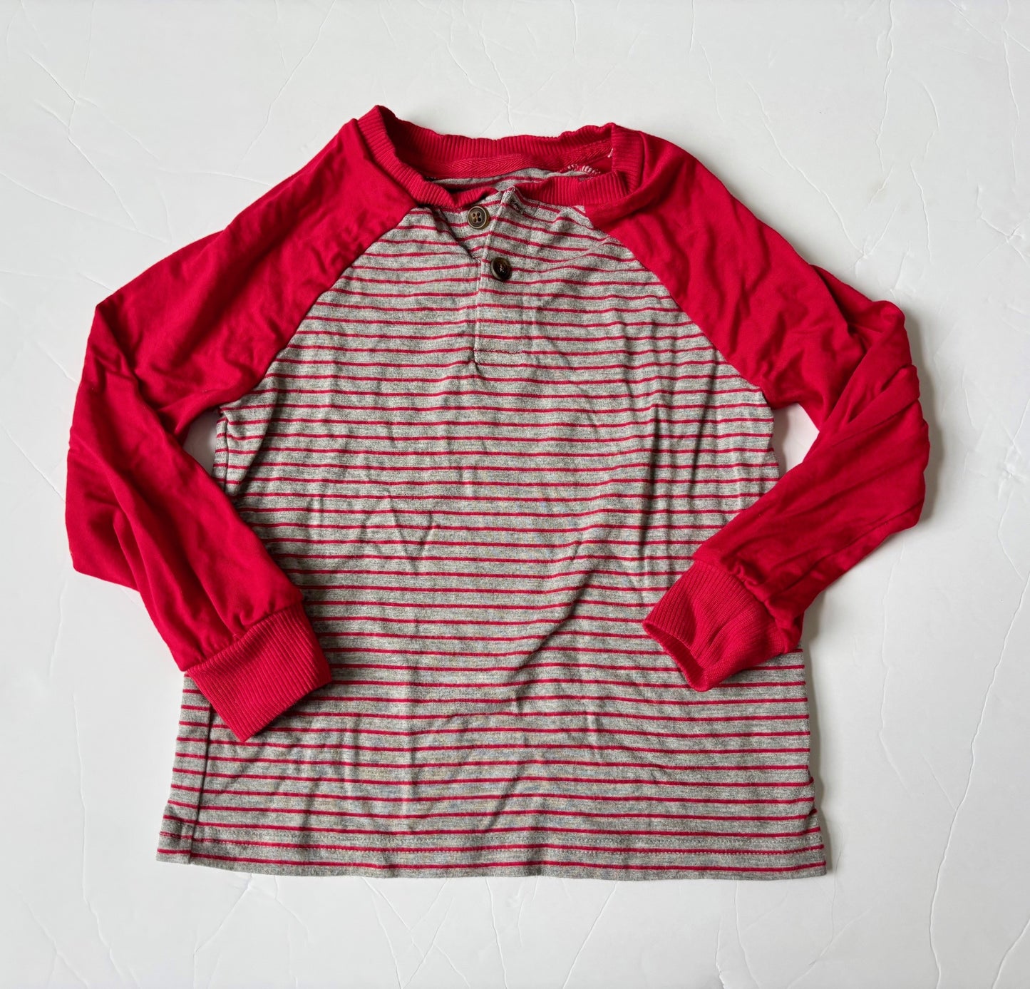 #43 Little Sleepies Play Henley Long Sleeve Tee Boys 3T EUC