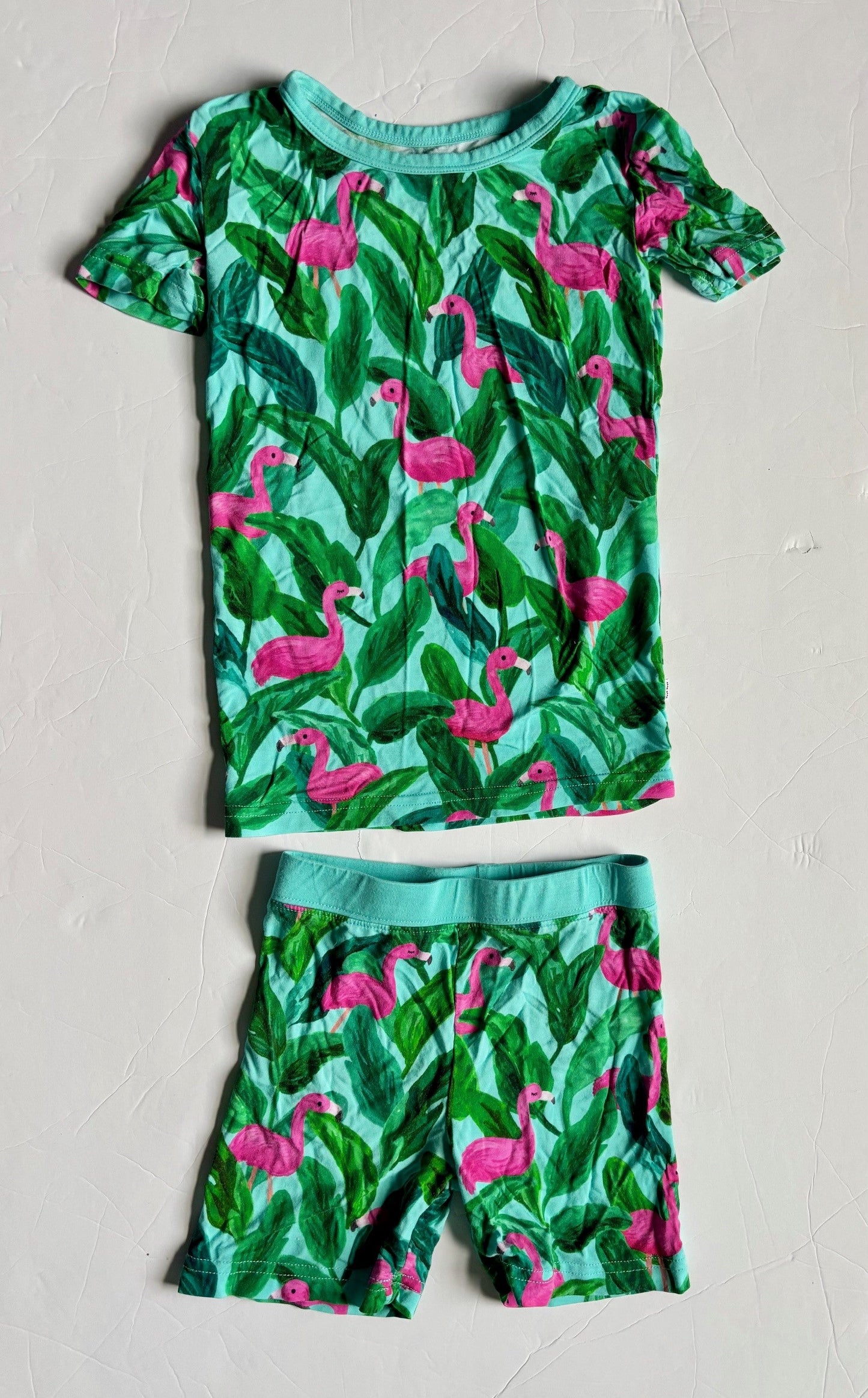 #43 Little Sleepies Palm Springs Short Pajamas Girls 3T EUC