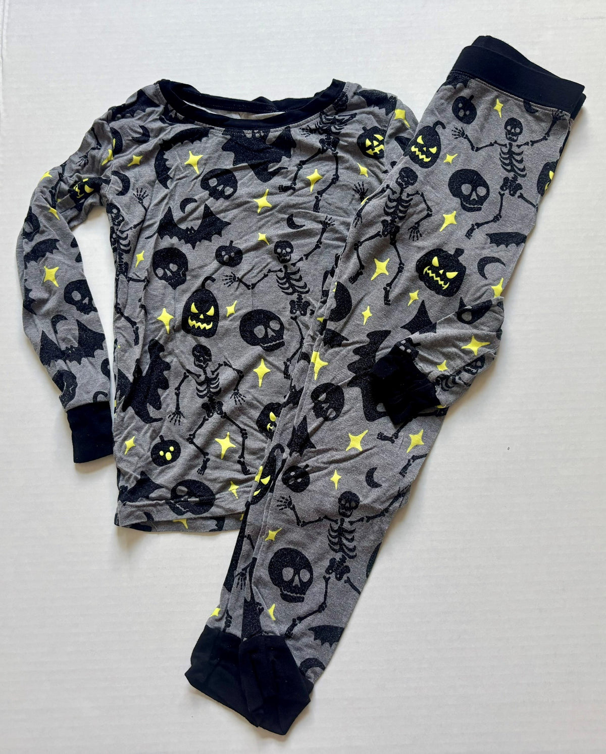 #154 Little Sleepies Glow in the Dark Halloween Pajamas Boys 3T VGUC