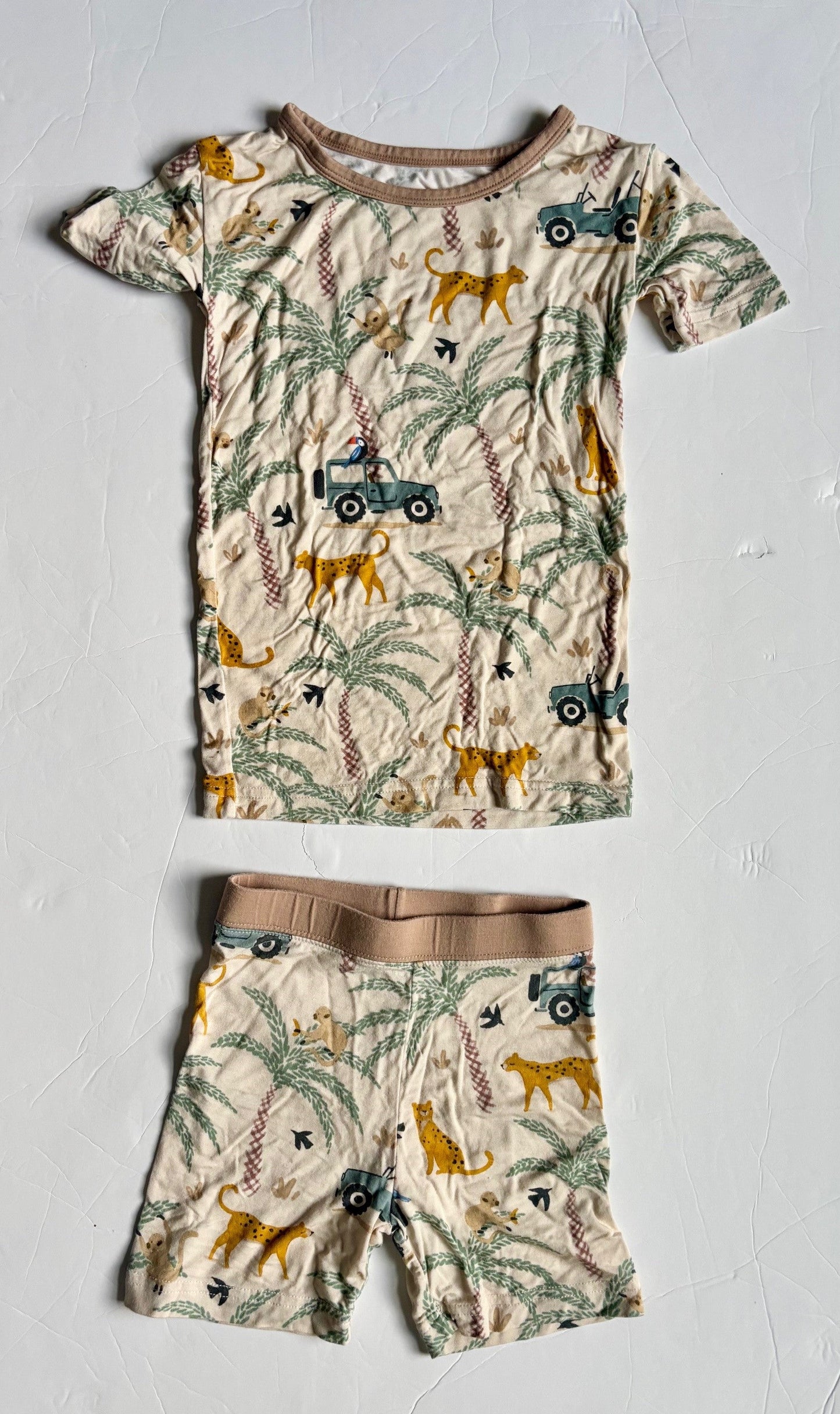 #43 Little Sleepies Wild Escape Short Pajamas Boys 3T EUC