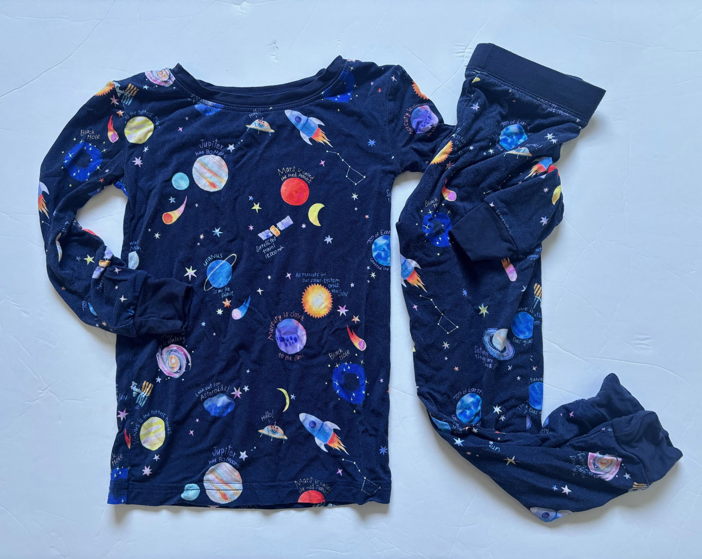 #43 Little Sleepies Through My Telescope Pajamas Boys or Girls 3T EUC