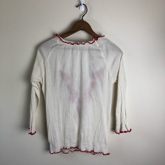 Seller 175 - Banana Republic Factory Embroidered Peasant Blouse (Small)