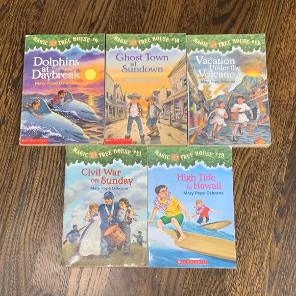 #91 - Magic Tree House Book Set - #9, 10, 13, 21, 28