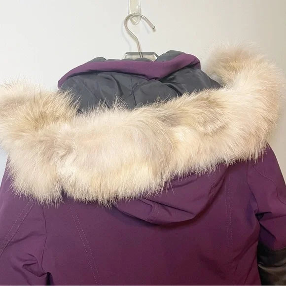 #118 | Size XS | Women's CMFR Women’s Purple Down Filled Parka Mid-length Hooded Coat Jackets Size XS