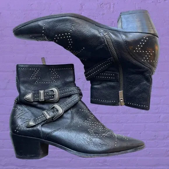 #1 Frye western studded booties size 7 REDUCED
