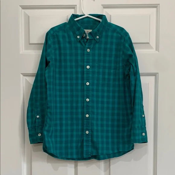 #181 EUC Lands End Kids Button Down Shirt - Size 7