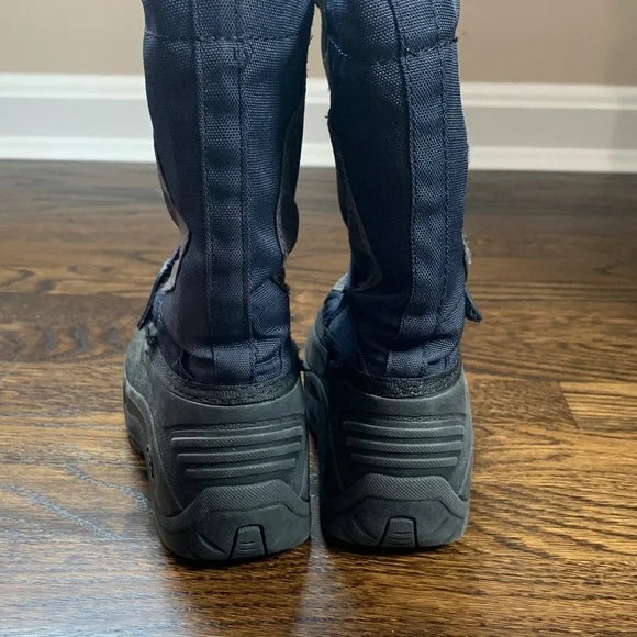 #181 - Kamik Kids' Black and Dark Gray Snow Boots - Size 12 Little Kid