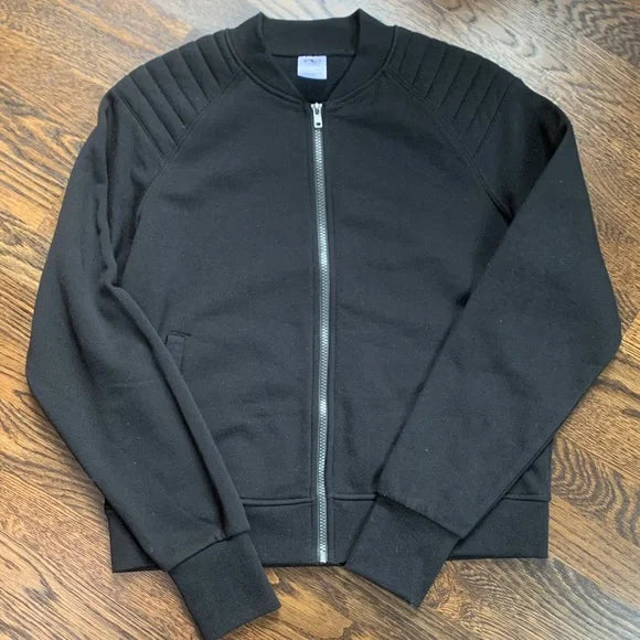 #181 - NWOT Women's Black Zip-Up Bomber Jacket - Size Large