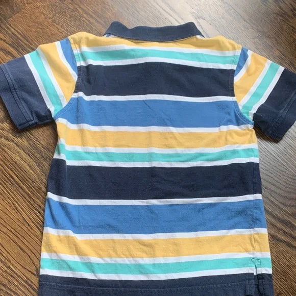 #181 - Gymboree Striped Kids Polo Shirt - Boys Size 6
