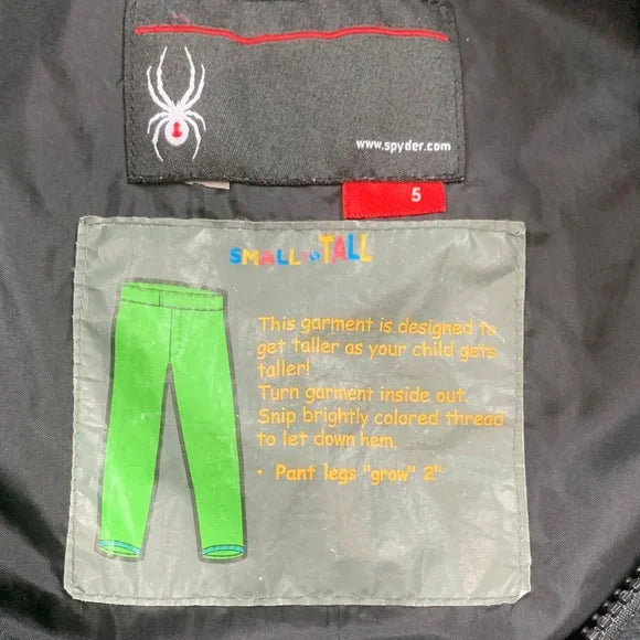 #181 - EUC Spyder Expedition Ski Pants Snow Suit - Kids Size 5 (Retails $140) *REDUCED*