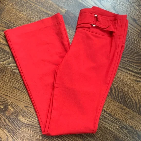 #91 - EUC Red Women's Flare Pants - Size 5