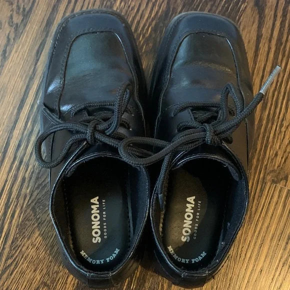 #91 - Sonoma Kid's Classic Black Oxford Dress Shoes - Kids/Toddler 12