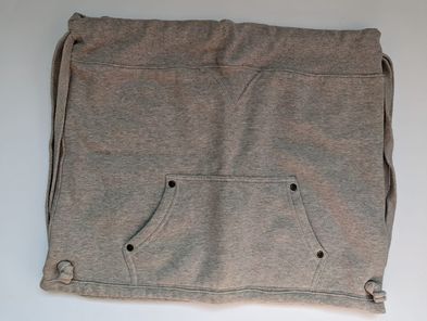 #17 Mickey drawstring backpack, sweatshirt material, Disney brand, used once, like new