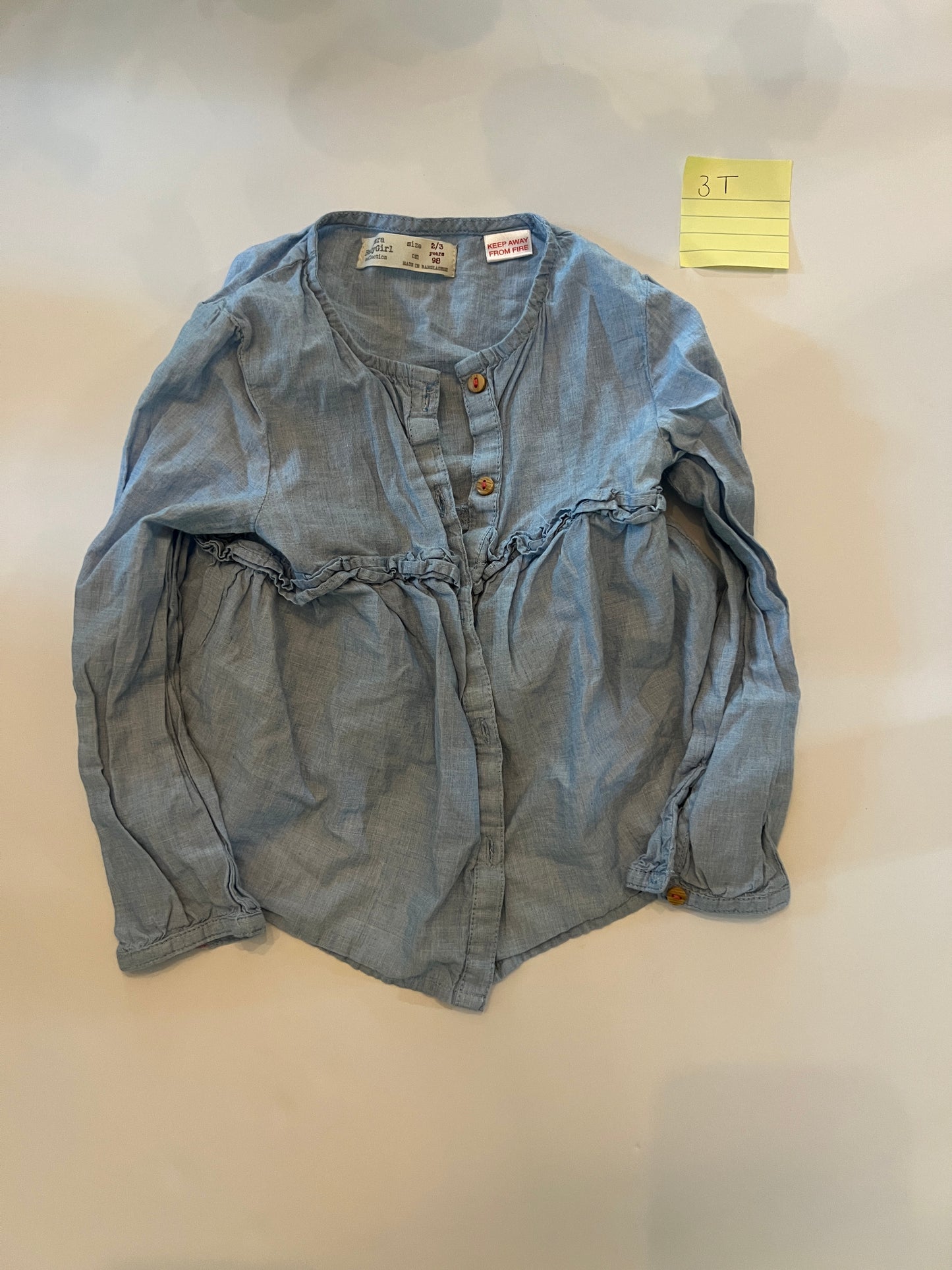 #215 3T Zara Girl Shirt