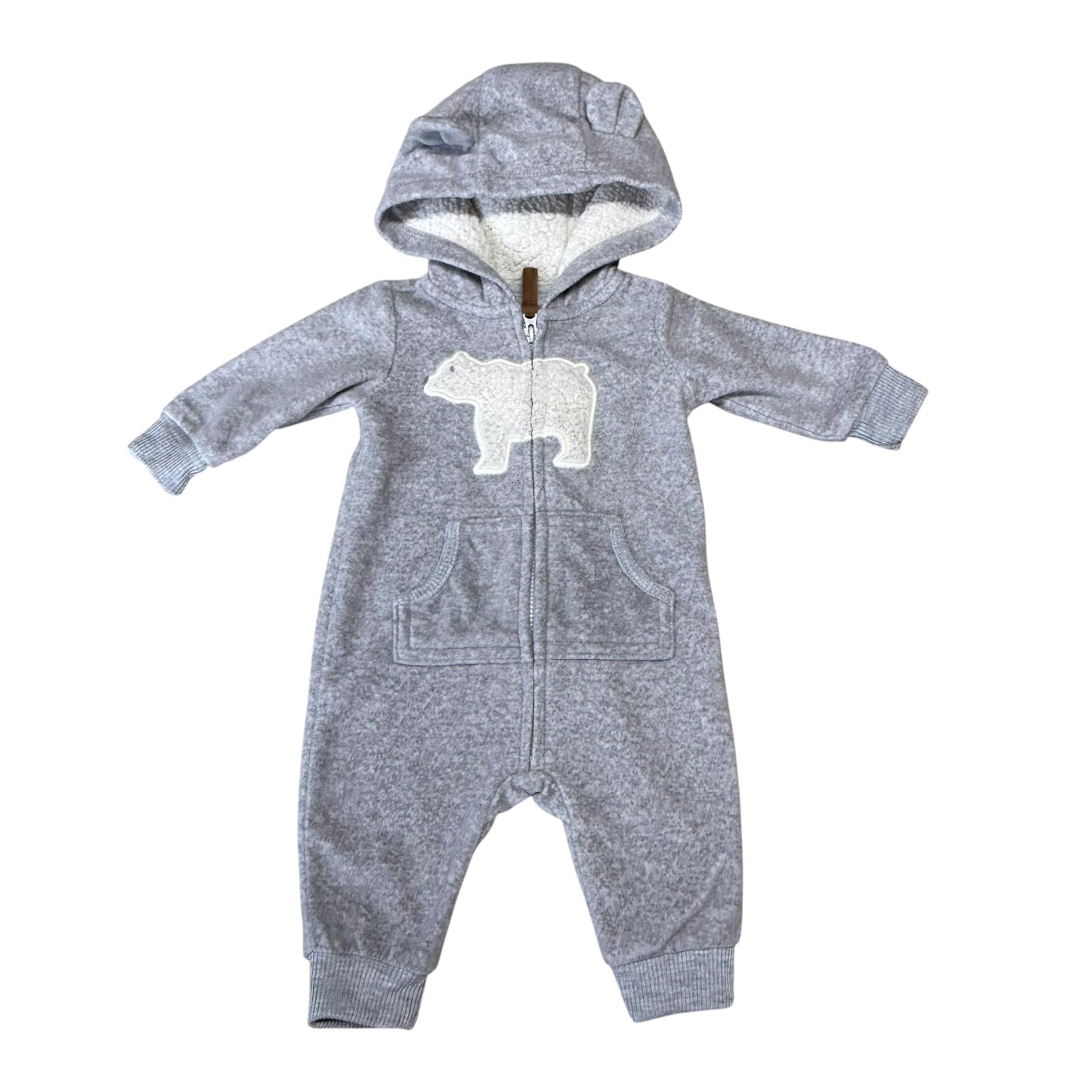#1 Fleece Lined Hooded Baby Suit 3 mo