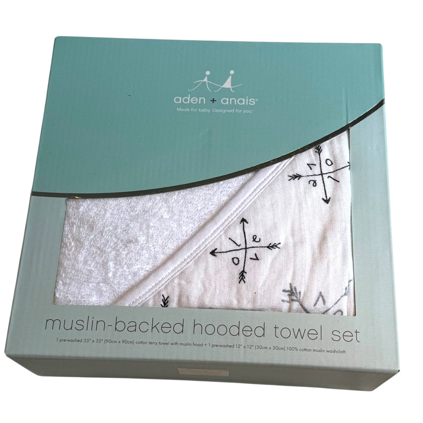 #1 Aden + Anais Muslin Hooded Towel Gift Set NEW REDUCED