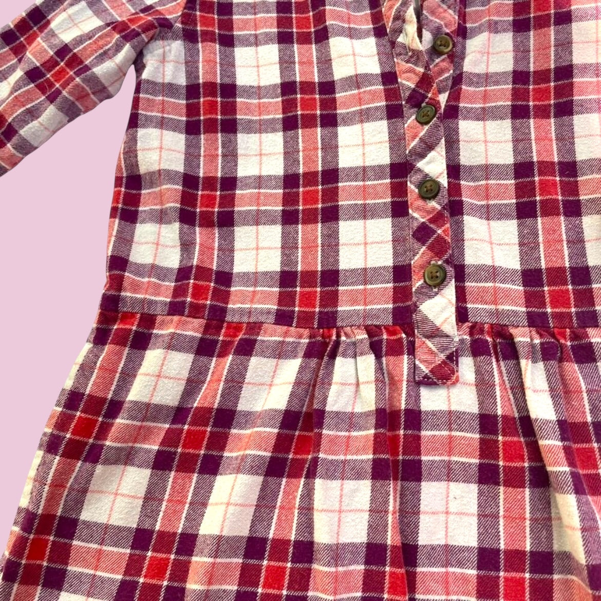 #1 Tea Collection Flannel Long Sleeve Dress Size 8
