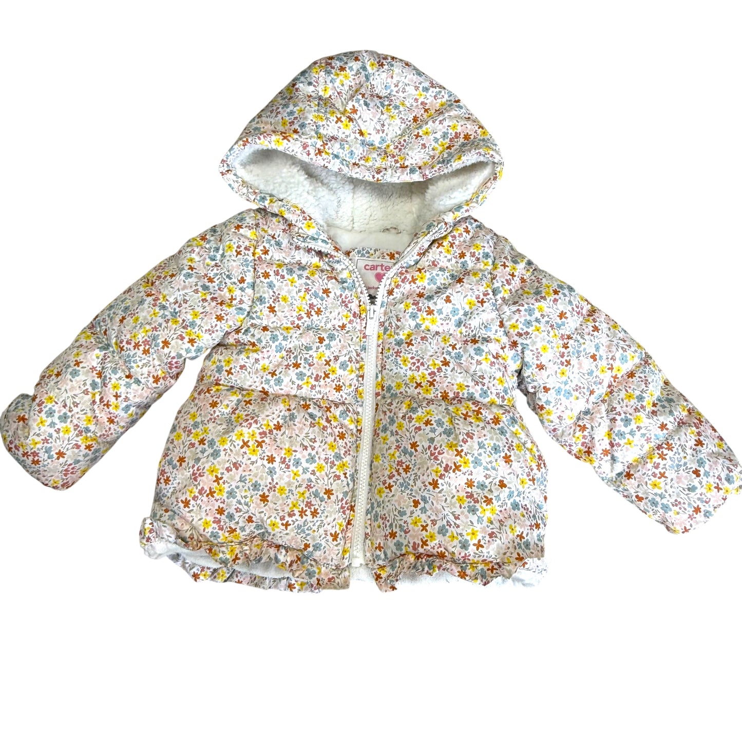 #1 Carters floral winter coat 3T