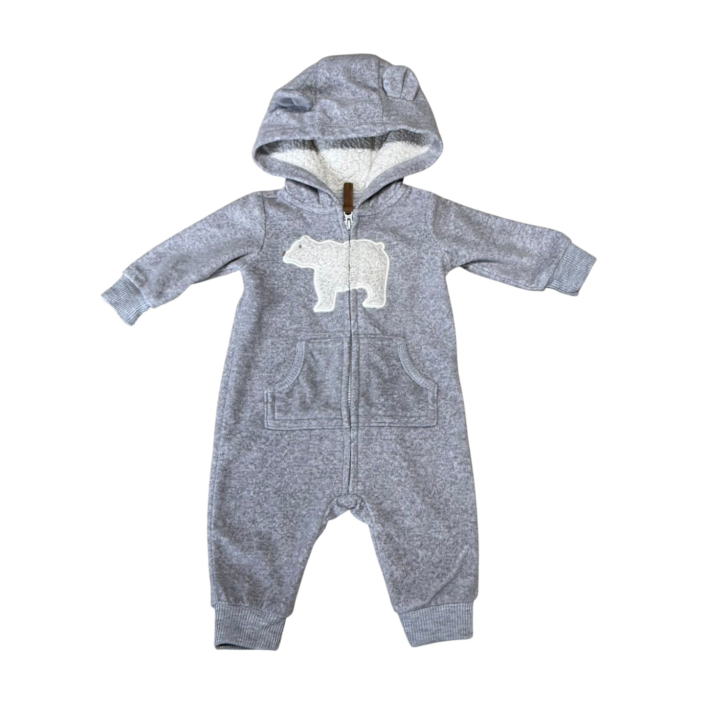 #1 Fleece Lined Hooded Baby Suit 3 mo