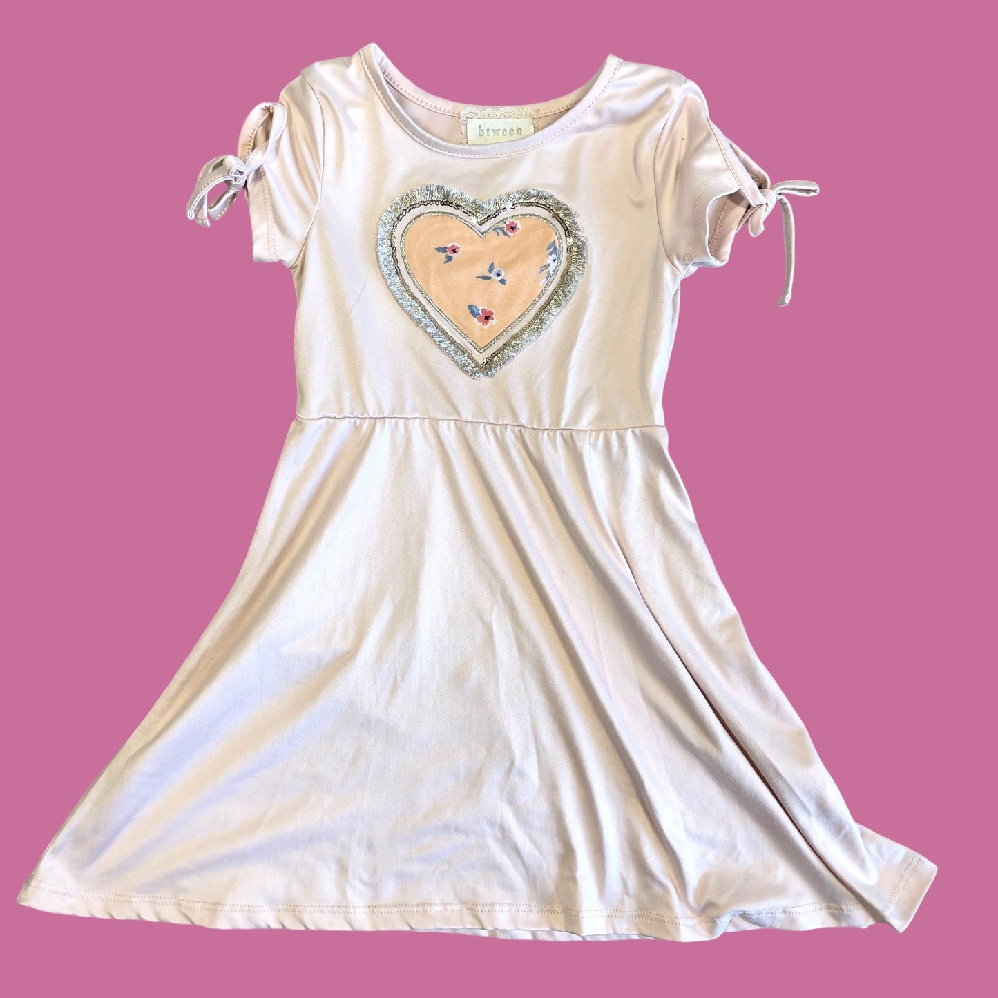 #1 pink heart dress 4T REDUCED