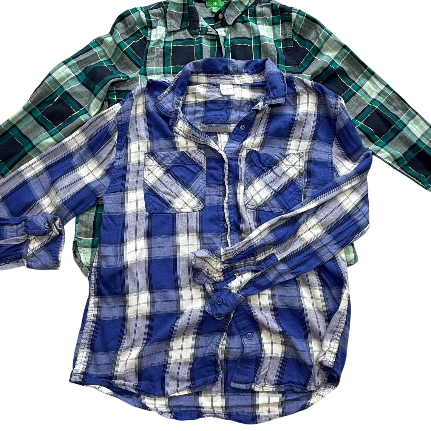 #1 Plaid Button Up Bundle Girls XL REDUCED