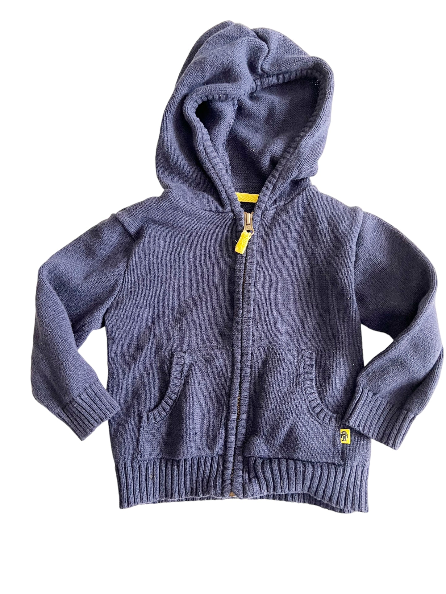 #63 Carter's 18month Navy Blue Knit Hoodie