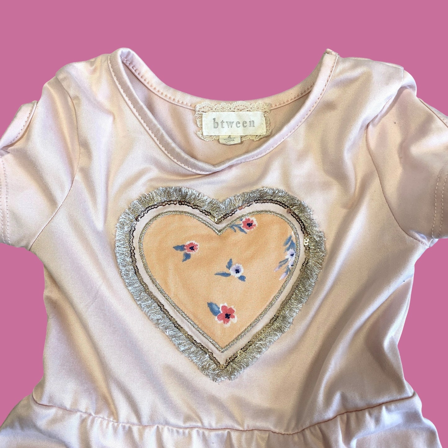 #1 pink heart dress 4T REDUCED