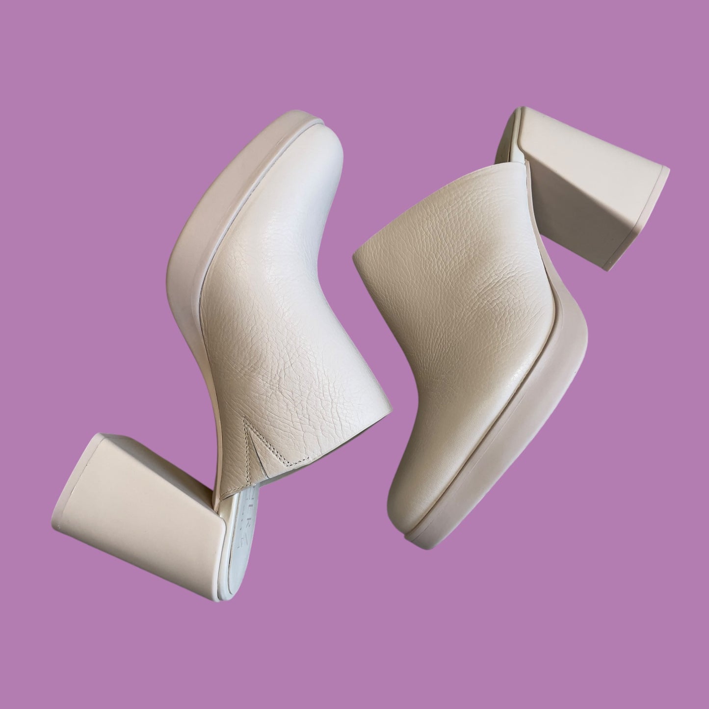 #1 Platform Heeled Mules Size 9.5 New