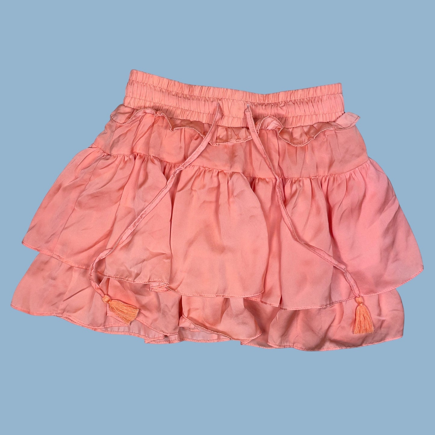 #1 Orange ruffle skort skirt juniors small REDUCED