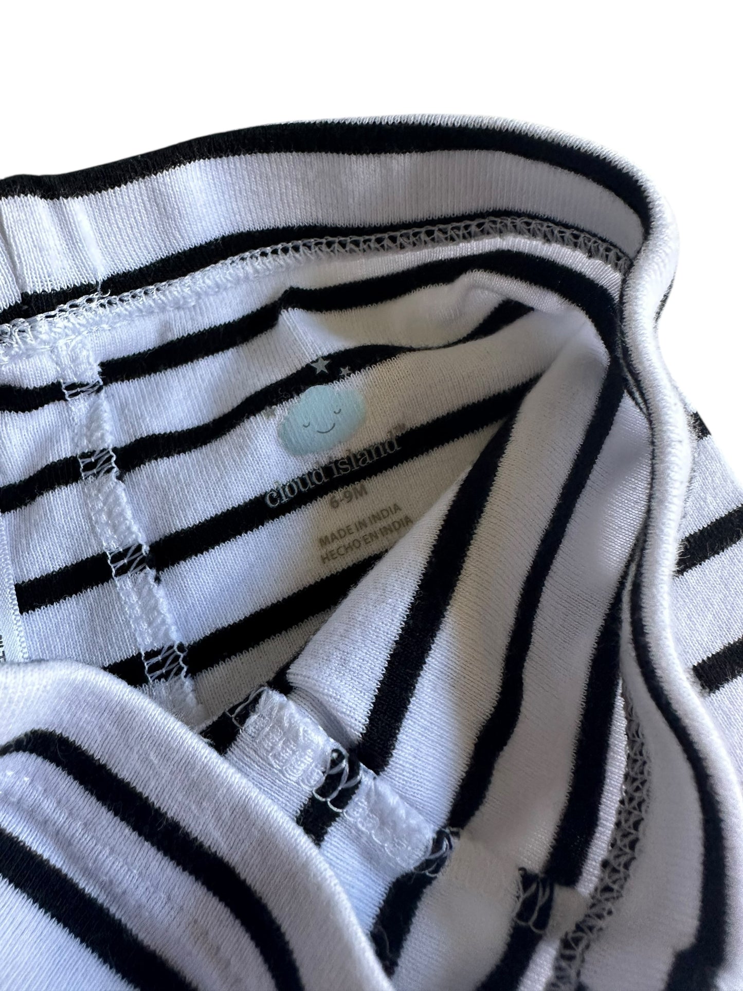 #93 Cat & Jack Legging Set Black and Striped Girls 6-9M