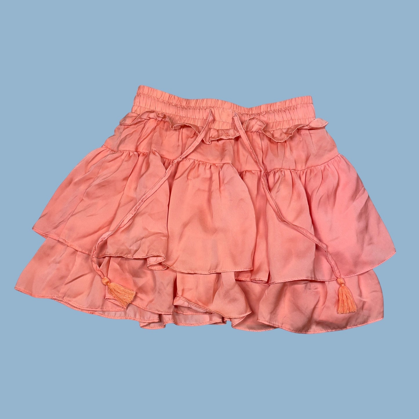#1 Orange ruffle skort skirt juniors small REDUCED