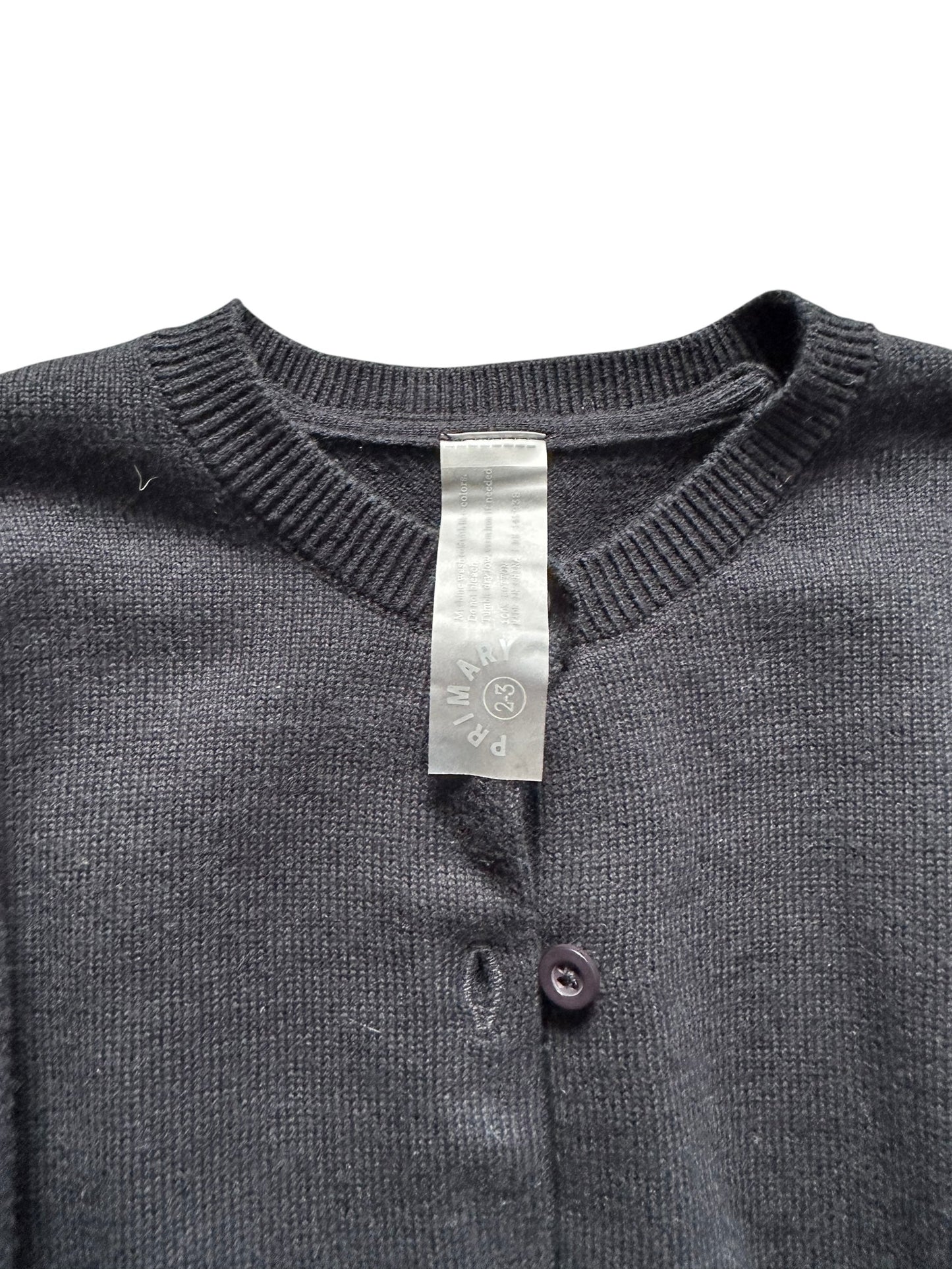 #93 Primary Black Cardigan Girls 3T