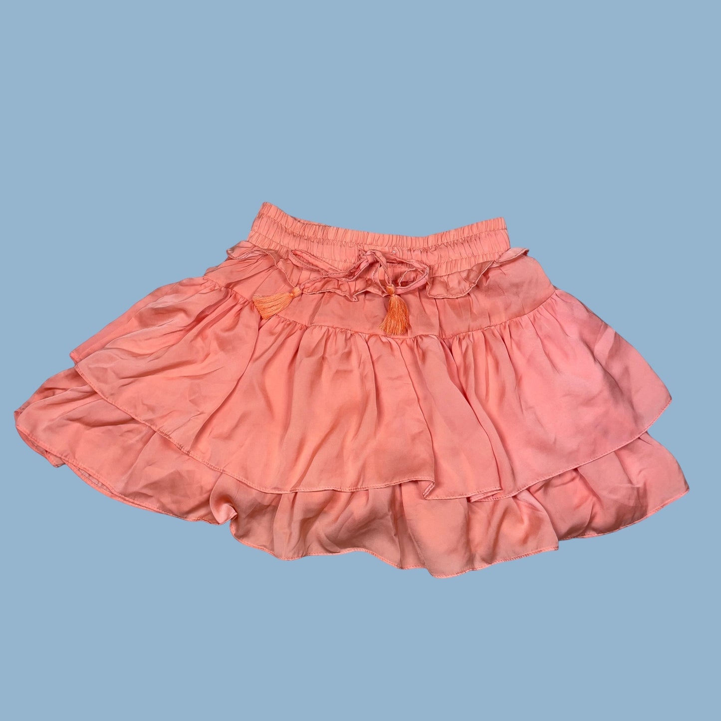 #1 Orange ruffle skort skirt juniors small REDUCED