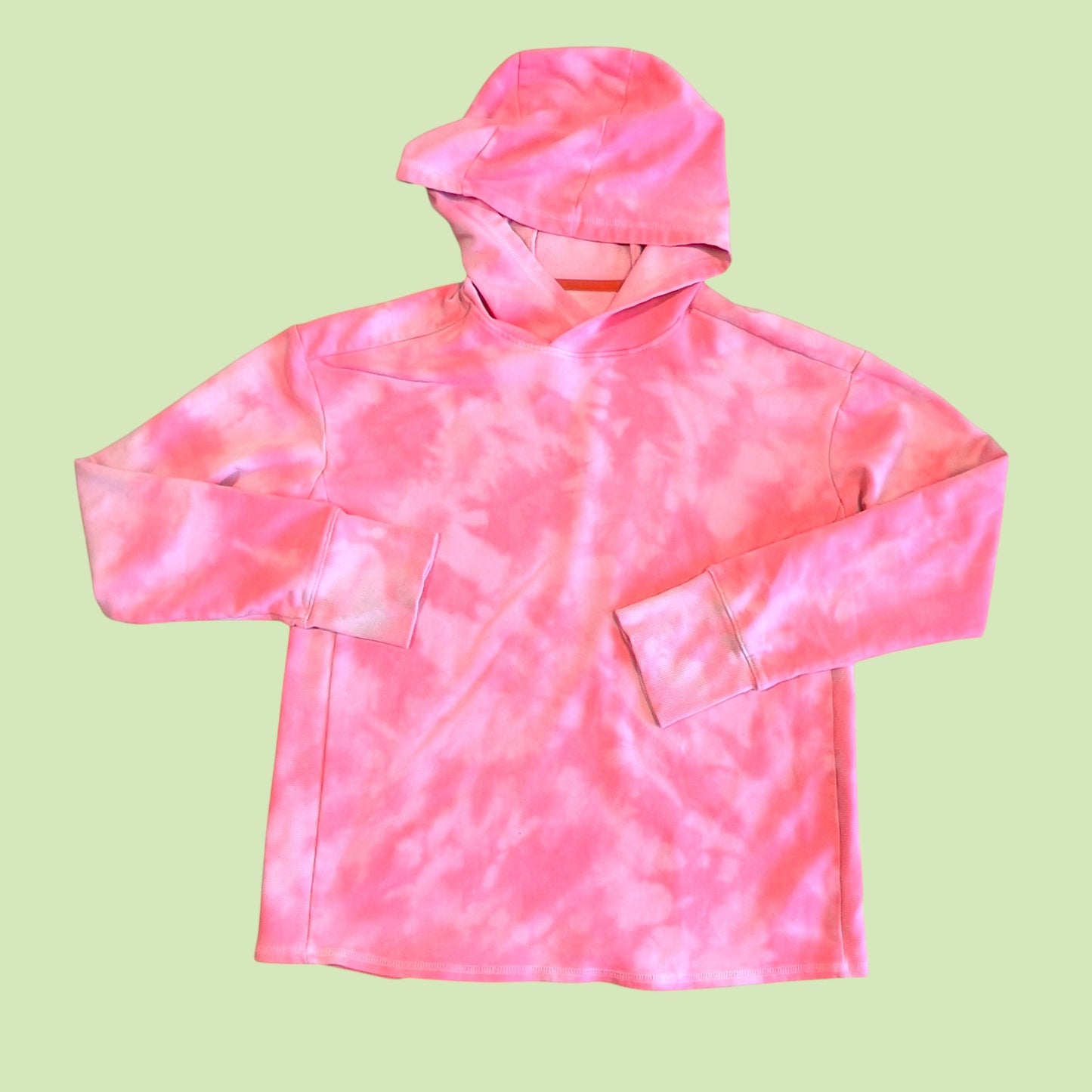 #1 Pink tie dye hoodie large 10-12 REDUCED