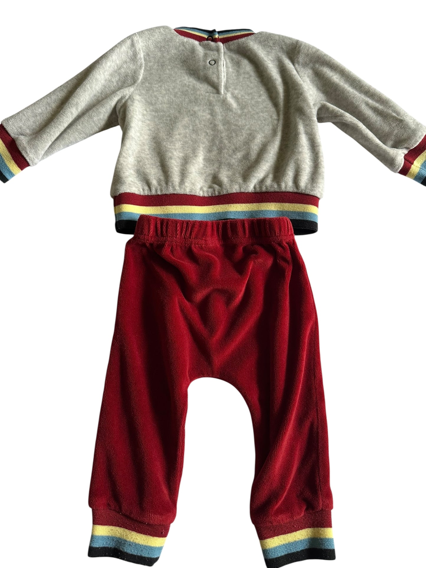 #93 Disney Mickey Velour Set Gender Neutral 6-9M