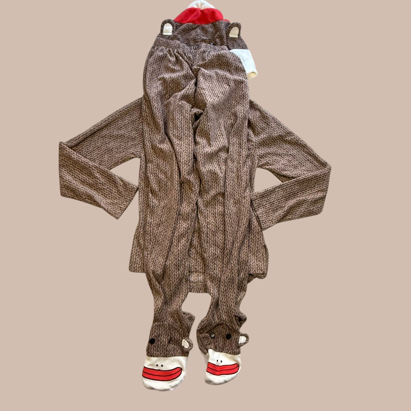 #1 Sock Monkey Costume Adult Small REDUCED