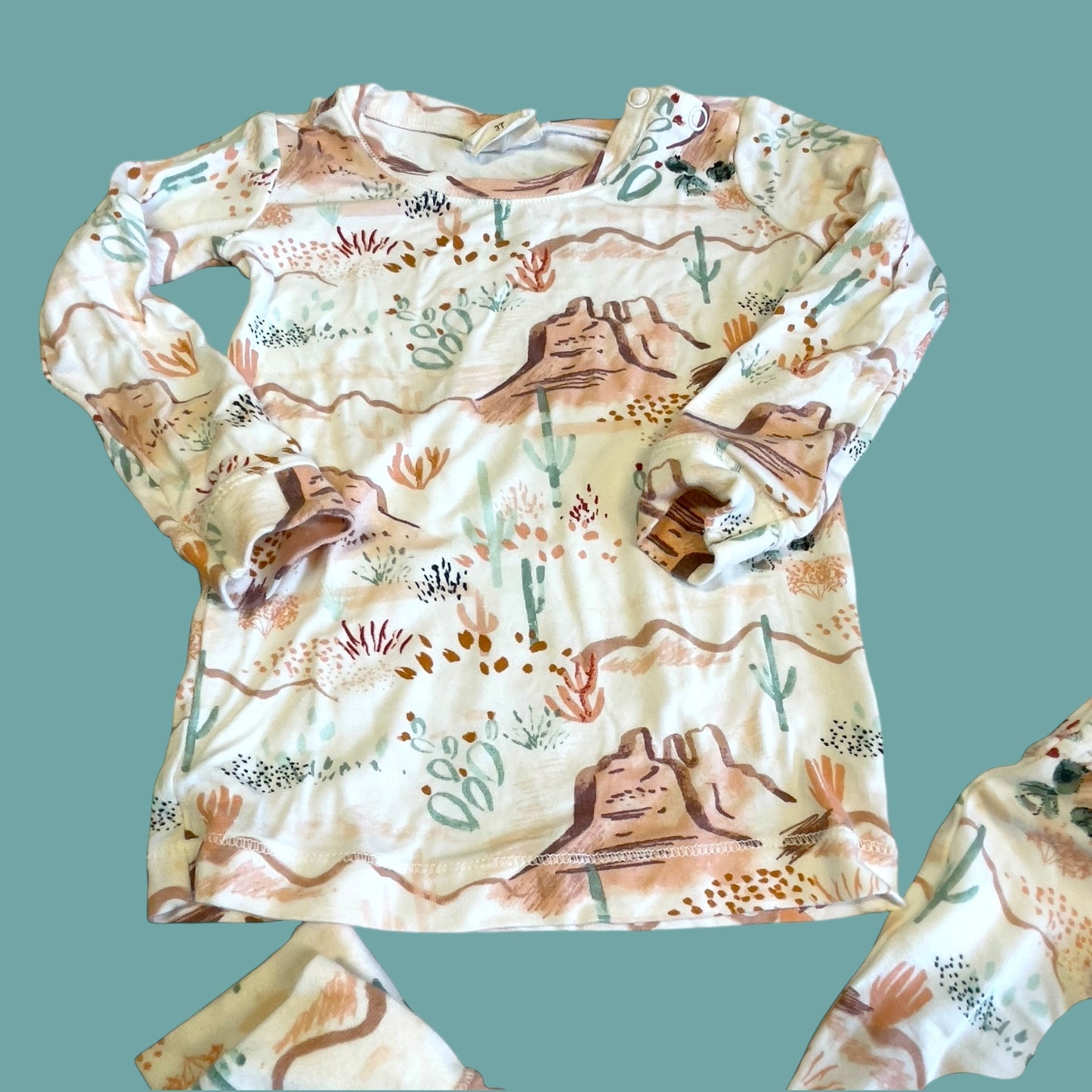#1 Desert bamboo pajamas 3T REDUCED
