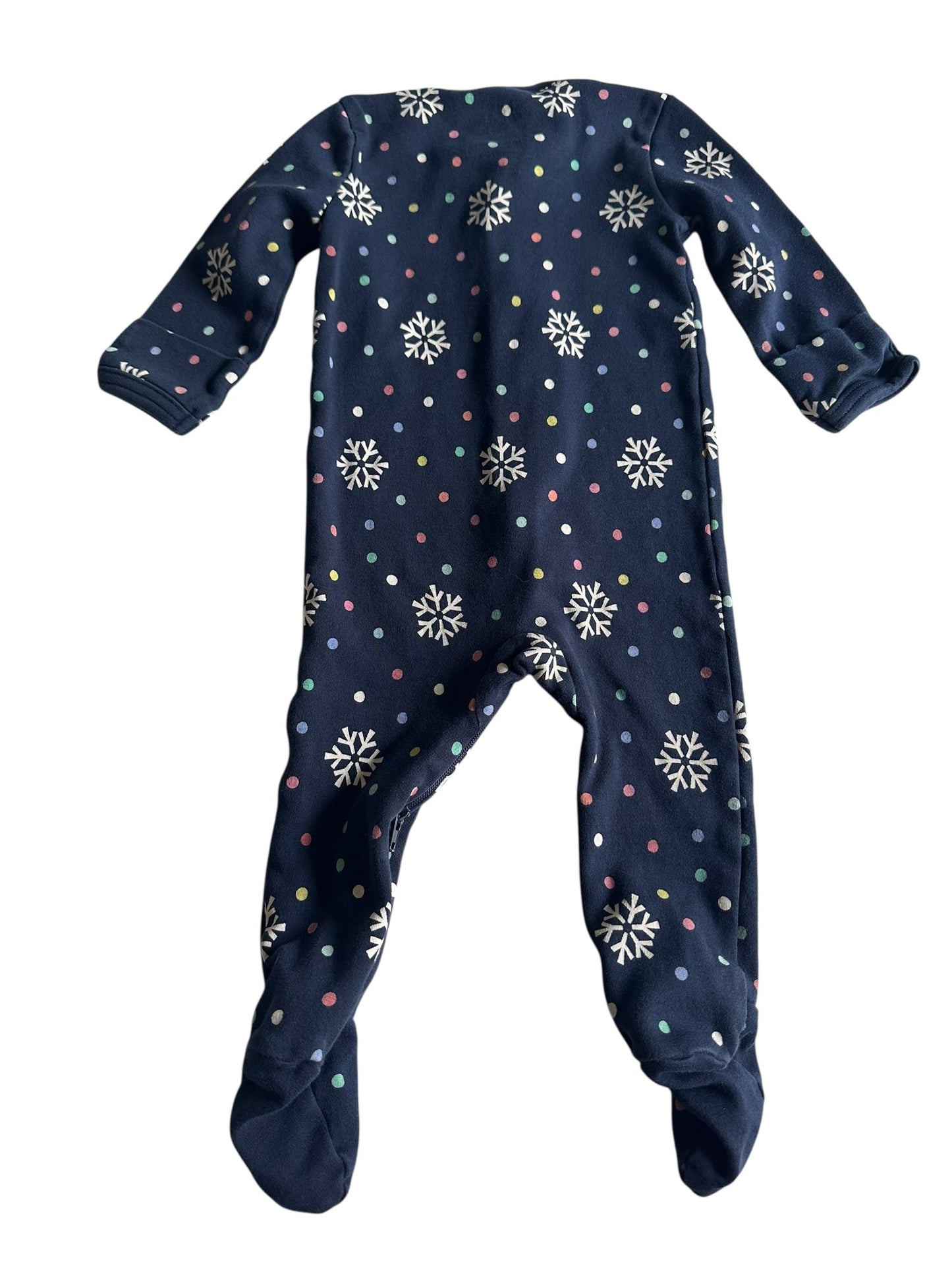 #93 Primary Winter Snowflake Footie Pajamas Gender Neutral 3-6M