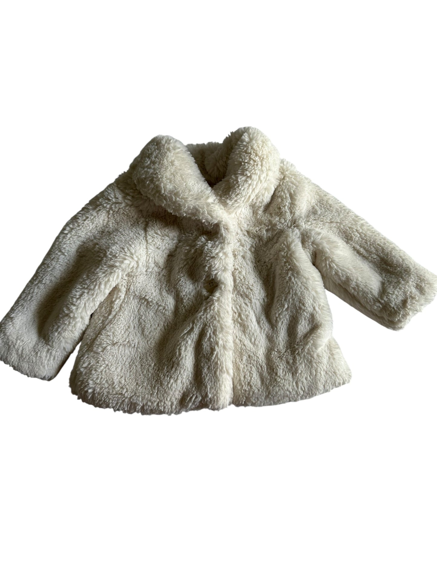 #93 Old Navy Faux Fur Jacket Girls 12-18M