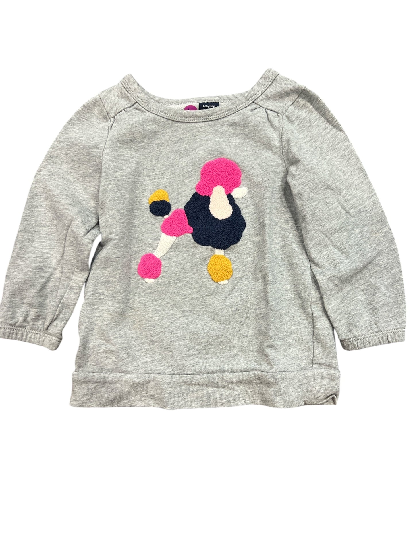 104- GAP Poodle Sweatshirt girls sz 5